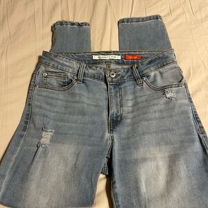 Celebrity Pink Distressed Skinny Jeans Size 7 Stretch Denim